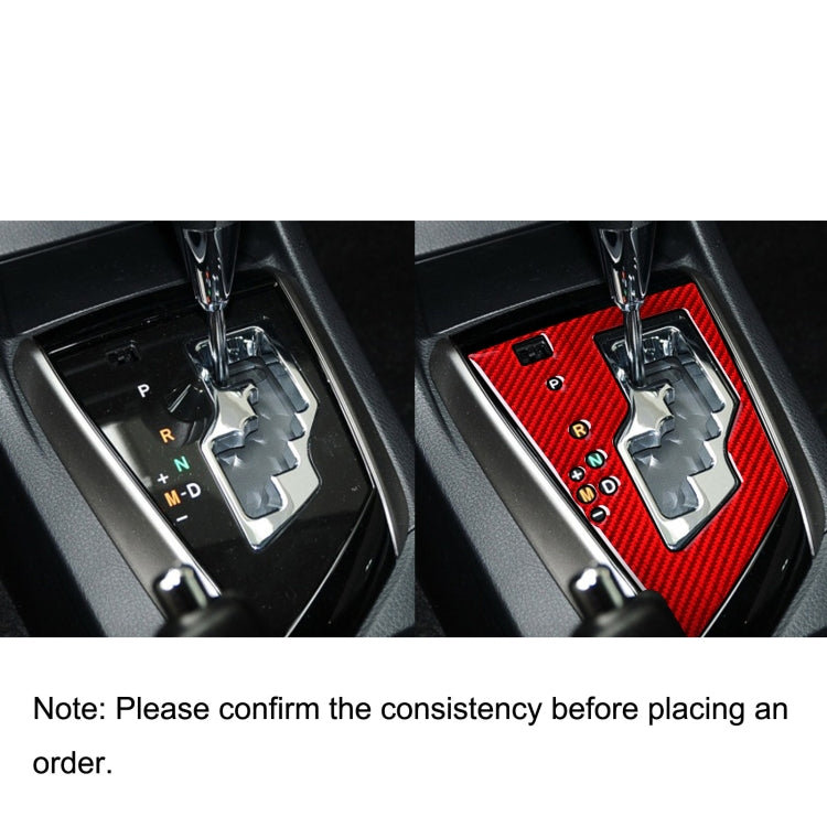 Car Carbon Fiber Gear Panel Decorative Sticker for Toyota Corolla / Levin 2014-2018, Left Drive (Red) by buy2fix