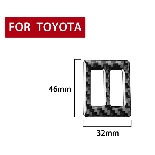 Car Carbon Fiber Central Air Outlet Switch Decorative Sticker for Toyota Corolla / Levin 2014-2018, Left and Right Drive Universal by buy2fix