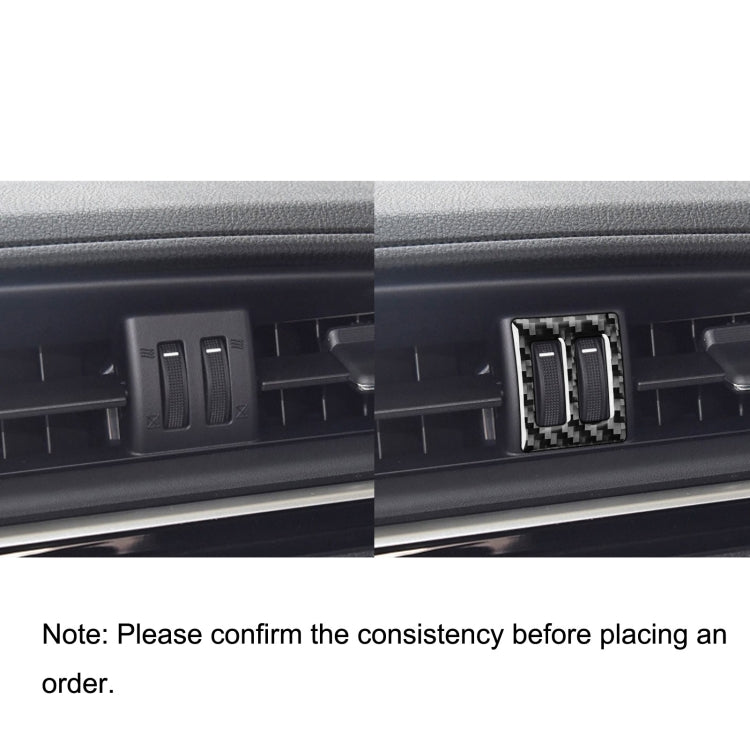 Car Carbon Fiber Central Air Outlet Switch Decorative Sticker for Toyota Corolla / Levin 2014-2018, Left and Right Drive Universal by buy2fix