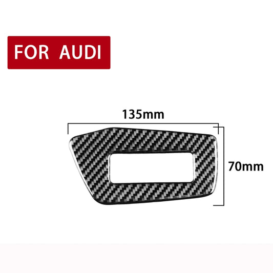 Car Carbon Fiber Headlight Switch Decorative Sticker for Audi A6L / A7 2019-, Right Drive by buy2fix