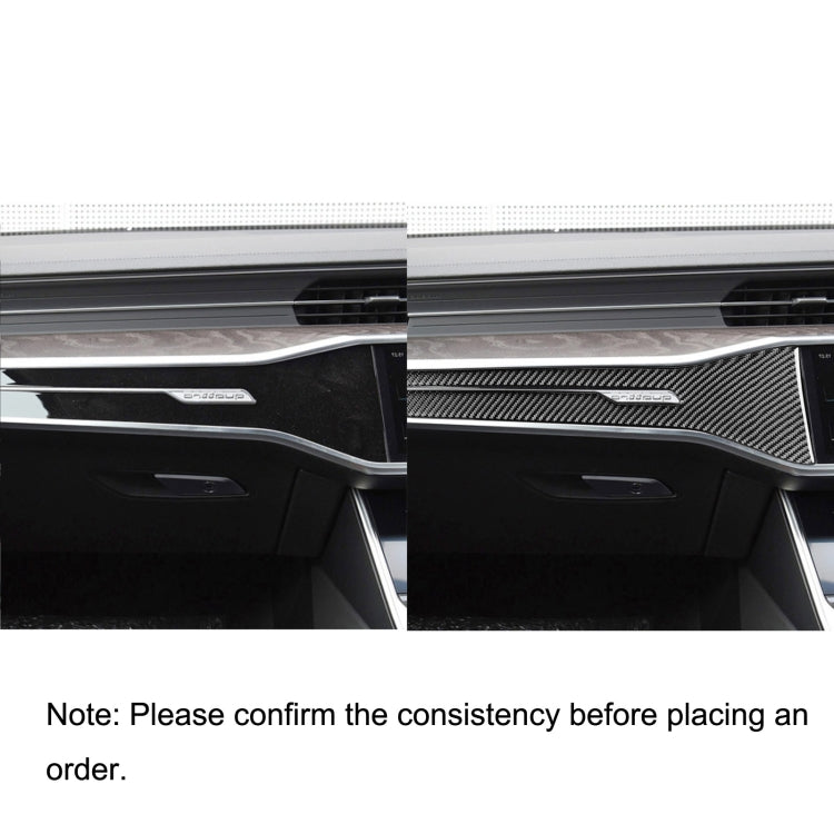 Car Carbon Fiber Central Control Decorative Sticker for Audi A6L / A7 2019-, Right Drive by buy2fix