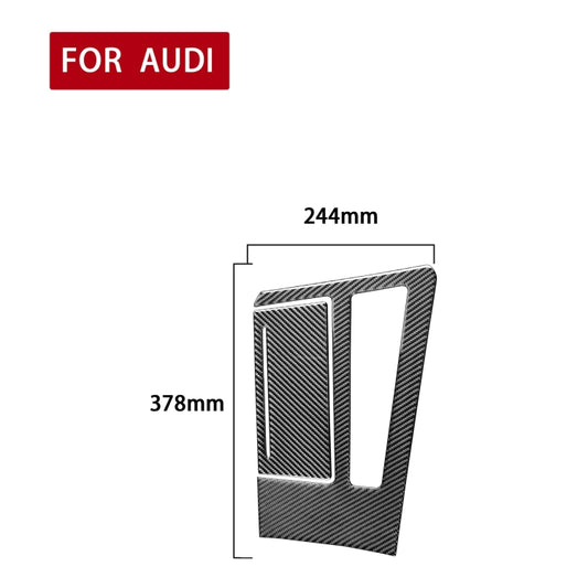 Car Carbon Fiber Gear Panel Decorative Sticker for Audi A6L / A7 2019-, Right Drive - Car Interior Mouldings by buy2fix | Online Shopping UK | buy2fix