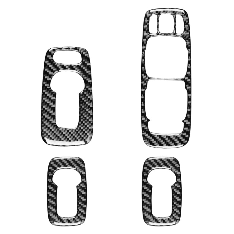 4 in 1 Car Carbon Fiber Door Set B Decorative Sticker for Volvo XC90 2003-2014, Right Drive - Car Interior Mouldings by buy2fix | Online Shopping UK | buy2fix
