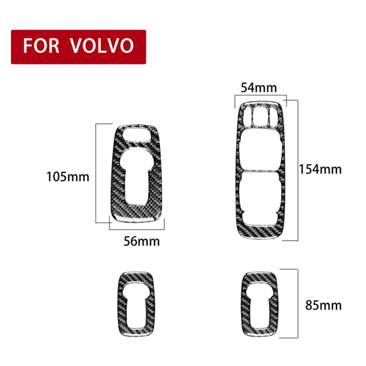 Car Carbon Fiber Window Lift B Decorative Sticker for Volvo XC90 2008-2014, Right Drive by buy2fix
