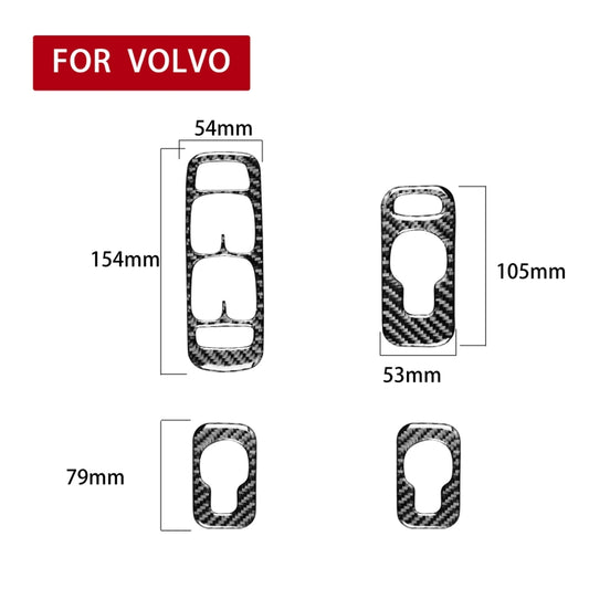 Car Carbon Fiber Window Lift A Decorative Sticker for Volvo XC90 2003-2007, Left Drive by buy2fix