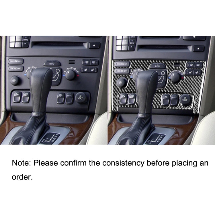 Car Carbon Fiber Air Conditioning Panel A Decorative Sticker for Volvo XC90 2003-2014, Left and Right Drive Universal by buy2fix