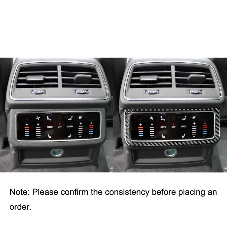 Car Carbon Fiber Rear Air Conditioning Frame Sticker for Audi A6L / A7 2019-, Left and Right Drive Universal by buy2fix