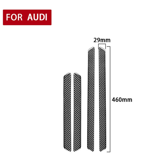 Car Carbon Fiber Threshold Decorative Sticker for Audi A6L / A7 2019-, Left and Right Drive Universal by buy2fix