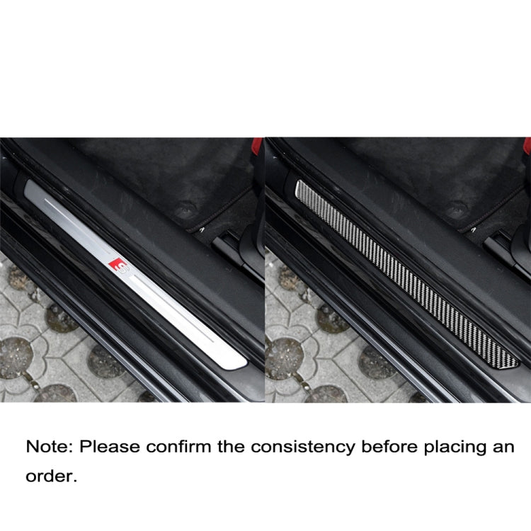 Car Carbon Fiber Threshold Decorative Sticker for Audi A6L / A7 2019-, Left and Right Drive Universal by buy2fix