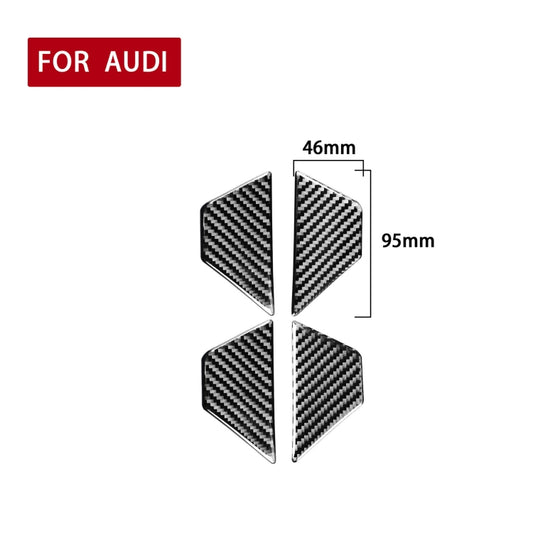 Car Carbon Fiber Inner Door Bowl Decorative Sticker for Audi A6L / A7 2019-, Left and Right Drive Universal by buy2fix