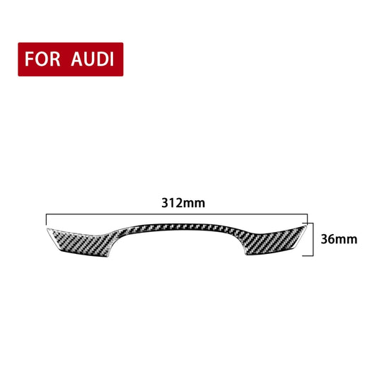 Car Carbon Fiber Dashboard Decorative Sticker for Audi A6L / A7 2019-, Left and Right Drive Universal by buy2fix