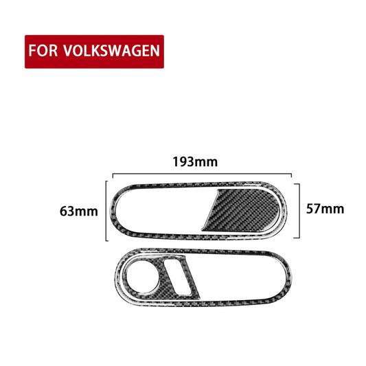Car Carbon Fiber Door Inside Handle Decorative Sticker for Volkswagen Beetle 2012-2019, Right Drive by buy2fix