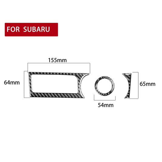 3 in 1 Car Carbon Fiber Storage Box A Decorative Sticker for Subaru BRZ / Toyota 86 2017-2019, Right Drive by buy2fix