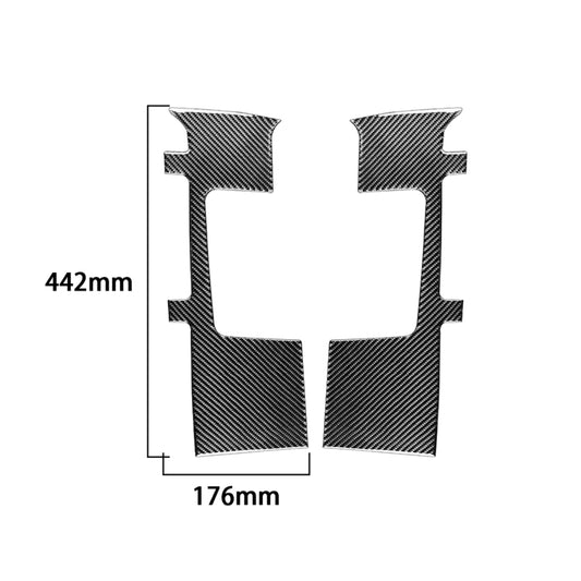 2 PCS / Set Carbon Fiber Car Seat Belt Panel Decorative Sticker for Toyota Tundra 2014-2018, Left Right Driving by buy2fix