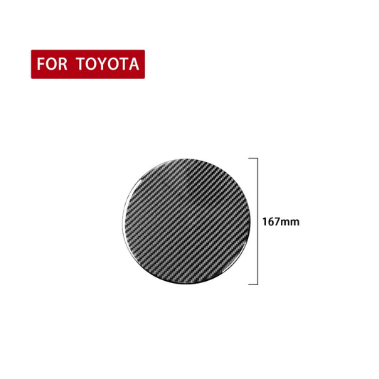 Carbon Fiber Car Fuel Tank Cover Decorative Sticker for Toyota Tundra 2014-2018, Left Right Driving Universal by buy2fix