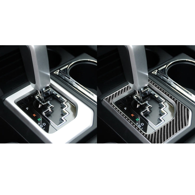 Carbon Fiber Car Gear Panel Decorative Sticker for Toyota Tundra 2014-2018, Left Right Driving Universal by buy2fix