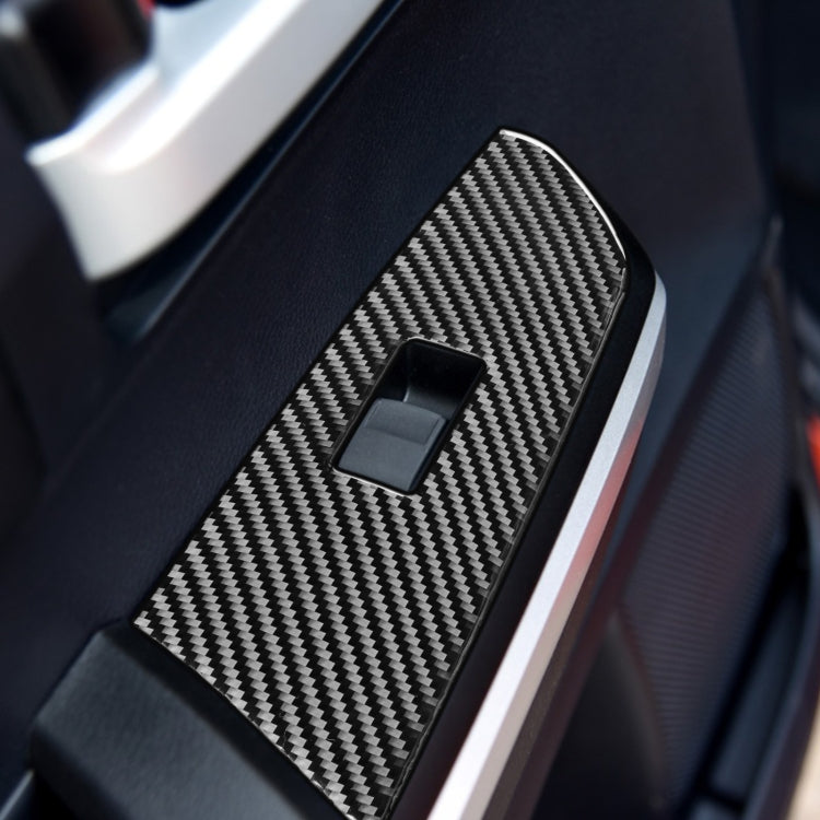 4 PCS / Set Carbon Fiber Car Glass Lift Switch Ring Decorative Sticker for Toyota Tundra 2014-2018, Right Driving - Car Interior Mouldings by buy2fix | Online Shopping UK | buy2fix