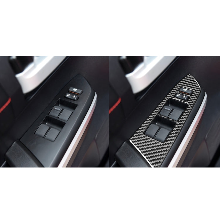 4 PCS / Set Carbon Fiber Car Glass Lift Switch Ring Decorative Sticker for Toyota Tundra 2014-2018, Right Driving - Car Interior Mouldings by buy2fix | Online Shopping UK | buy2fix