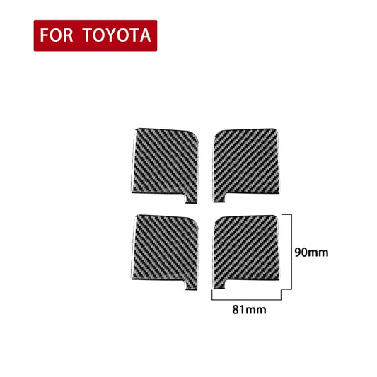 4 PCS / Set Carbon Fiber Car Inner Door Bowl Decorative Sticker for Toyota Tundra 2014-2018, Left Right Driving Universal by buy2fix