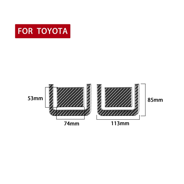 4 PCS / Set Carbon Fiber Car Rear Seat Adjustment Panel Decorative Sticker for Toyota Tundra 2014-2018, Left Right Driving Universal - Car Interior Mouldings by buy2fix | Online Shopping UK | buy2fix