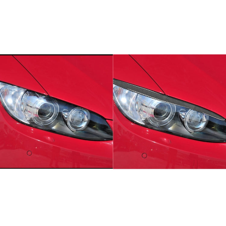 2 PCS / Set Carbon Fiber Car Lamp Eyebrow Decorative Sticker for BMW E92 / E93 2006-2012, Drop Glue Version by buy2fix