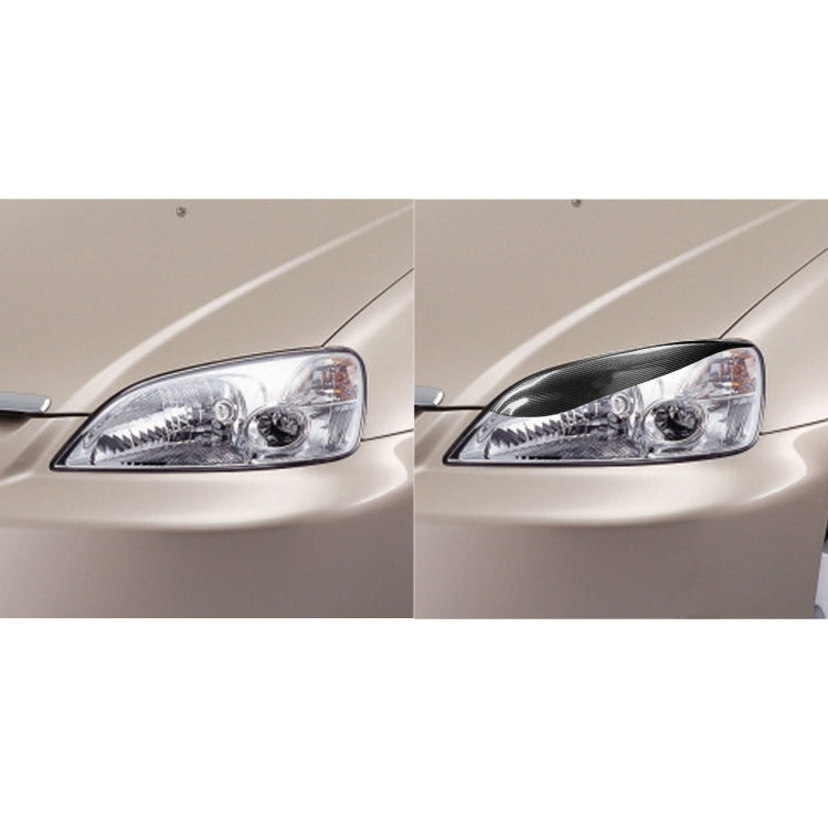 2 PCS / Set Carbon Fiber Car Lamp Eyebrow Decorative Sticker for Honda Civic 1999-1900, Drop Glue Version by buy2fix