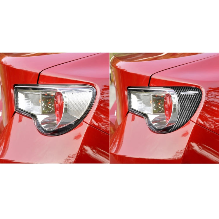 2 PCS / Set Carbon Fiber Car Back Lamp Eyebrow Decorative Sticker for Toyota GT86 / Subaru BRZ 2012-2016, Drop Glue Version by buy2fix
