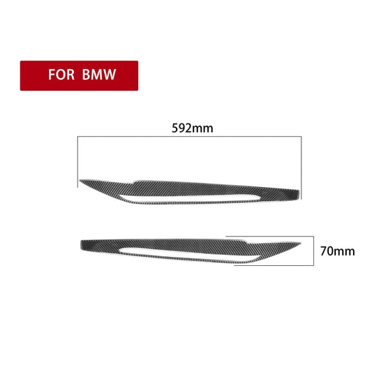 2 PCS / Set Carbon Fiber Car Lamp Eyebrow Decorative Sticker for BMW X5 / F15 2014-2018, Drop Glue Version by buy2fix