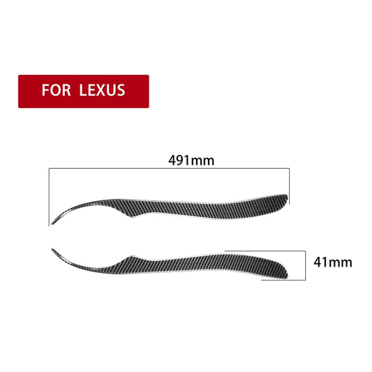 2 PCS / Set Carbon Fiber Car Lamp Eyebrow Decorative Sticker for Lexus IS200 1998-2005, Drop Glue Version by buy2fix