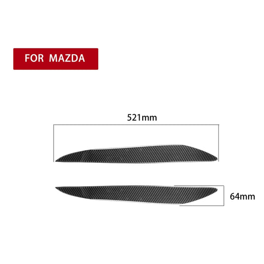 2 PCS / Set Carbon Fiber Car Lamp Eyebrow Decorative Sticker for Mazda 3 2010-2013 / M3 Xingcheng, Drop Glue Version by buy2fix