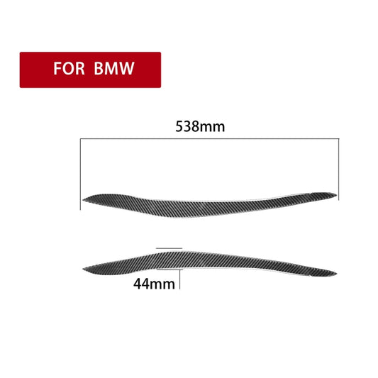 2 PCS / Set Carbon Fiber Car Lamp Eyebrow Decorative Sticker for BMW X5/E70 2010-2012, Drop Glue Version by buy2fix