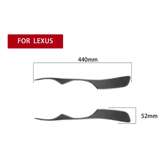 2 PCS / Set Carbon Fiber Car Lamp Eyebrow Decorative Sticker for Lexus IS300/IS200/RS200/ALTezza 1998-2005, Drop Glue Version by buy2fix