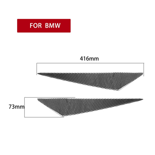 2 PCS / Set Carbon Fiber Car Lamp Eyebrow Decorative Sticker for BMW X1/E84 2009-2014, Drop Glue Version by buy2fix