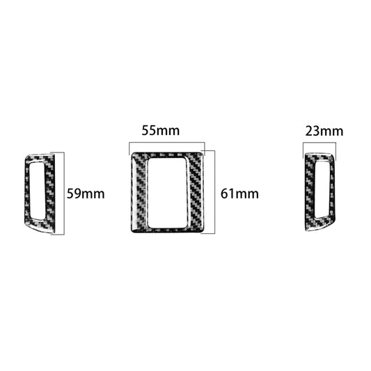 3 PCS / Set Carbon Fiber Car Central Air Outlet Decorative Sticker for Toyota 4Runner 2010-2020 by buy2fix