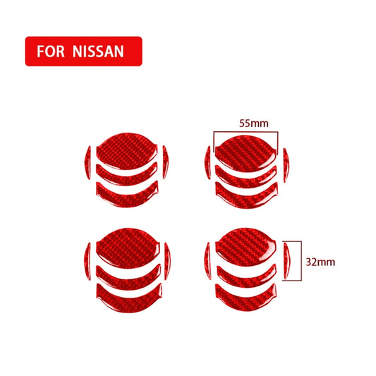 20 PCS / Set Carbon Fiber Car Central Air Outlet Decorative Sticker for Nissan GTR R35 2008-2016, Left and Right Driving Universal (Red) by buy2fix