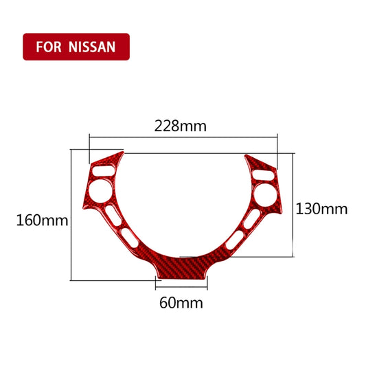 Carbon Fiber Car Steering Wheel Buttons Decorative Sticker for Nissan GTR R35 2008-2016, Left and Right Driving Universal (Red) by buy2fix