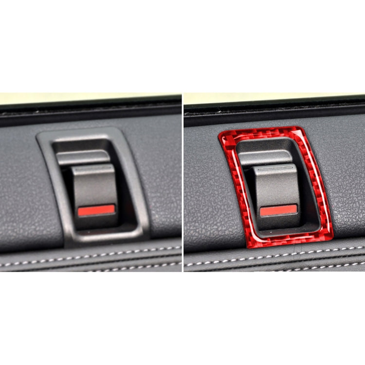 2 PCS / Set Carbon Fiber Car Left Right Door Lock Decorative Sticker for Nissan GTR R35 2008-2020, Left and Right Driving Universal (Red) by buy2fix