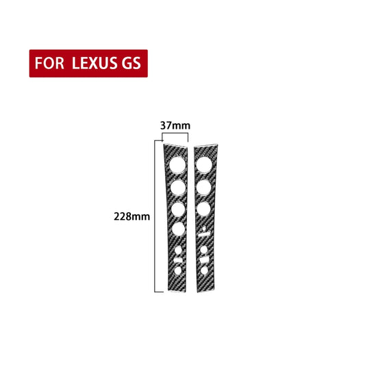 2 PCS / Set Carbon Fiber Car Central Control Panel B Version Decorative Sticker for Lexus GS 2006-2011,Left and Right Drive Universal by buy2fix
