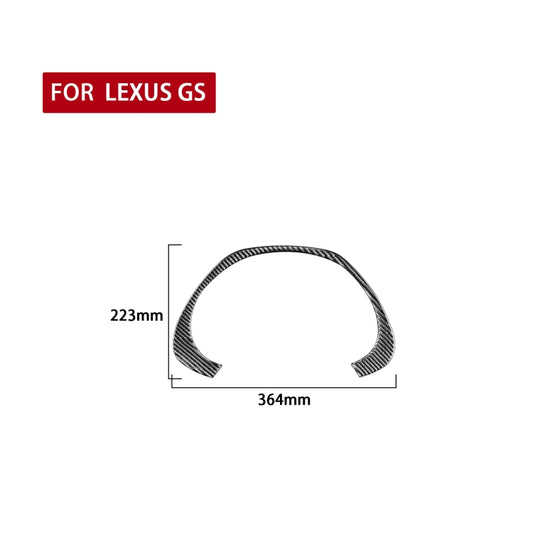 Carbon Fiber Car Dashboard Frame Decorative Sticker for Lexus GS 2006-2011,Left and Right Drive Universal by buy2fix