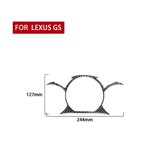 Carbon Fiber Car Dashboard Trim Decorative Sticker for Lexus GS 2006-2011,Left and Right Drive Universal by buy2fix