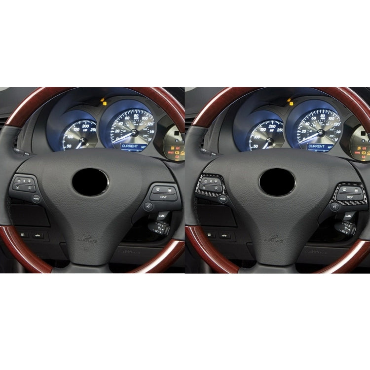 2 PCS / Set Carbon Fiber Car Steering Wheel Button A Version Decorative Sticker for Lexus GS 2006-2011,Left and Right Drive Universal by buy2fix