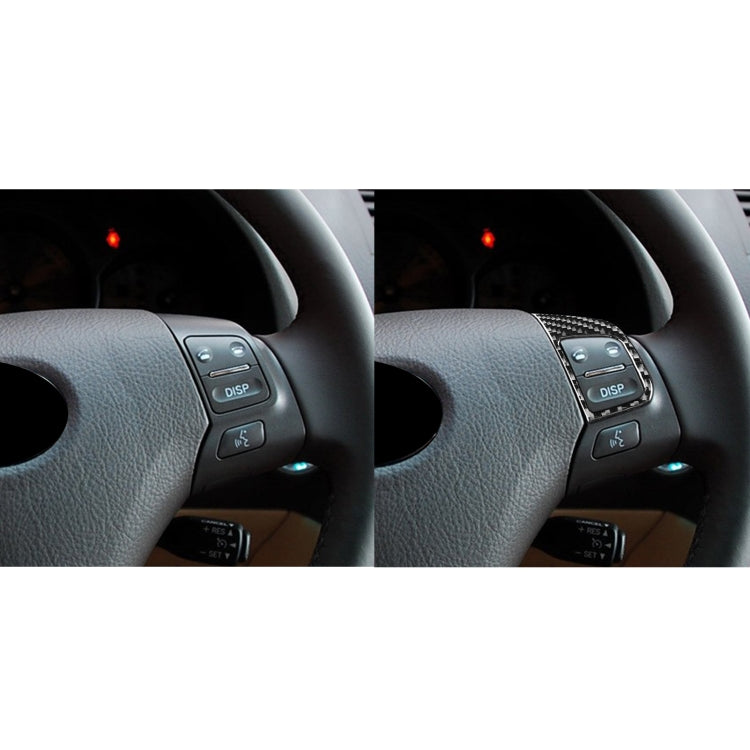 2 PCS / Set Carbon Fiber Car Steering Wheel Button B Version Decorative Sticker for Lexus GS 2006-2011,Left and Right Drive Universal by buy2fix
