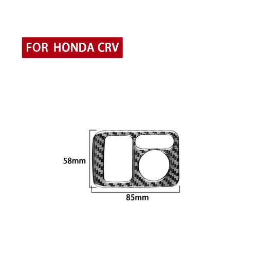 Carbon Fiber Car Rearview Mirror Adjustment Switch Frame Decorative Sticker for Honda CRV 2007-2011,Left Drive by buy2fix