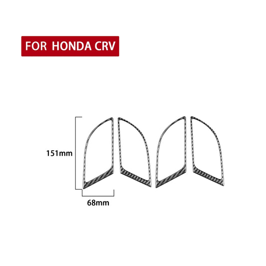 4 PCS / Set Carbon Fiber Car Inner Handle Frame Decorative Sticker for Honda CRV 2007-2011,Left and Right Drive Universal by buy2fix