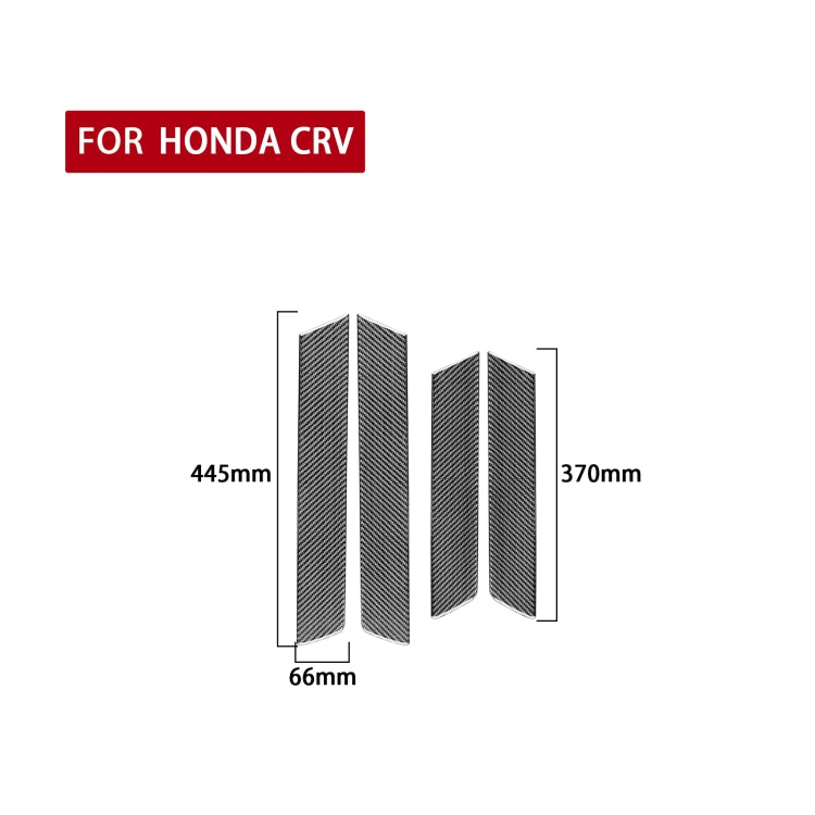 4 PCS / Set Carbon Fiber Car Interior Door Panel Trim Decorative Sticker for Honda CRV 2007-2011,Left and Right Drive Universal - Car Interior Mouldings by buy2fix | Online Shopping UK | buy2fix