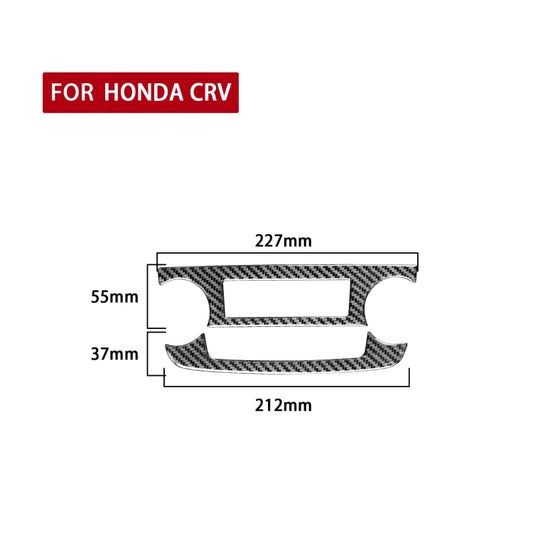 2 PCS / Set Carbon Fiber Car Central Control CD Volume Switch Frame Decorative Sticker for Honda CRV 2007-2011,Left and Right Drive Universal by buy2fix