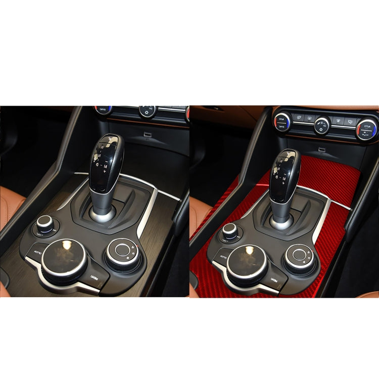 3 PCS / Set Carbon Fiber Car Gear Box Panel Decorative Sticker for Alfa Romeo Giulia 2017-2019,Right Drive (Red) by buy2fix