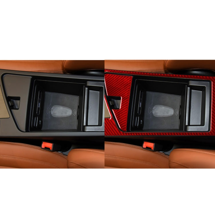 2 PCS / Set Carbon Fiber Car Armrest Box Frame Decorative Sticker for Alfa Romeo Giulia 2017-2019,Left Drive (Red) by buy2fix