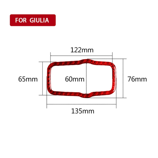 Carbon Fiber Car Headlight Switch Panel Decorative Sticker for Alfa Romeo Giulia 2017-2019,Right Drive (Red) by buy2fix