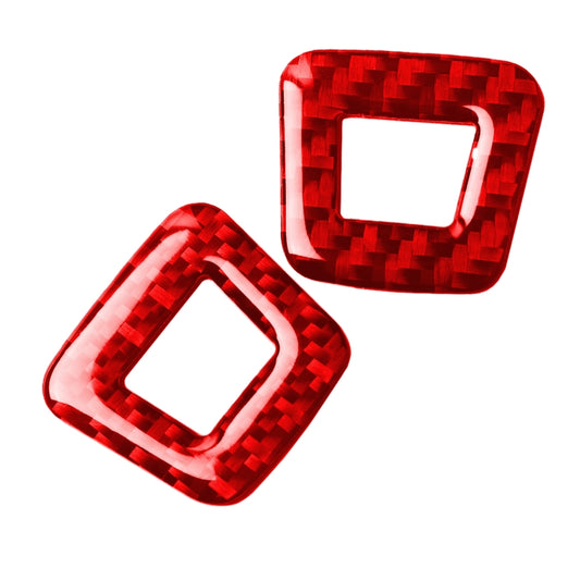 2 PCS / Set Carbon Fiber Car Microphone Panel Decorative Sticker for Alfa Romeo Giulia 2017-2019,Left and Right Drive Universal (Red) by buy2fix